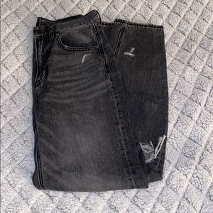 AE Distressed Mom Jeans
